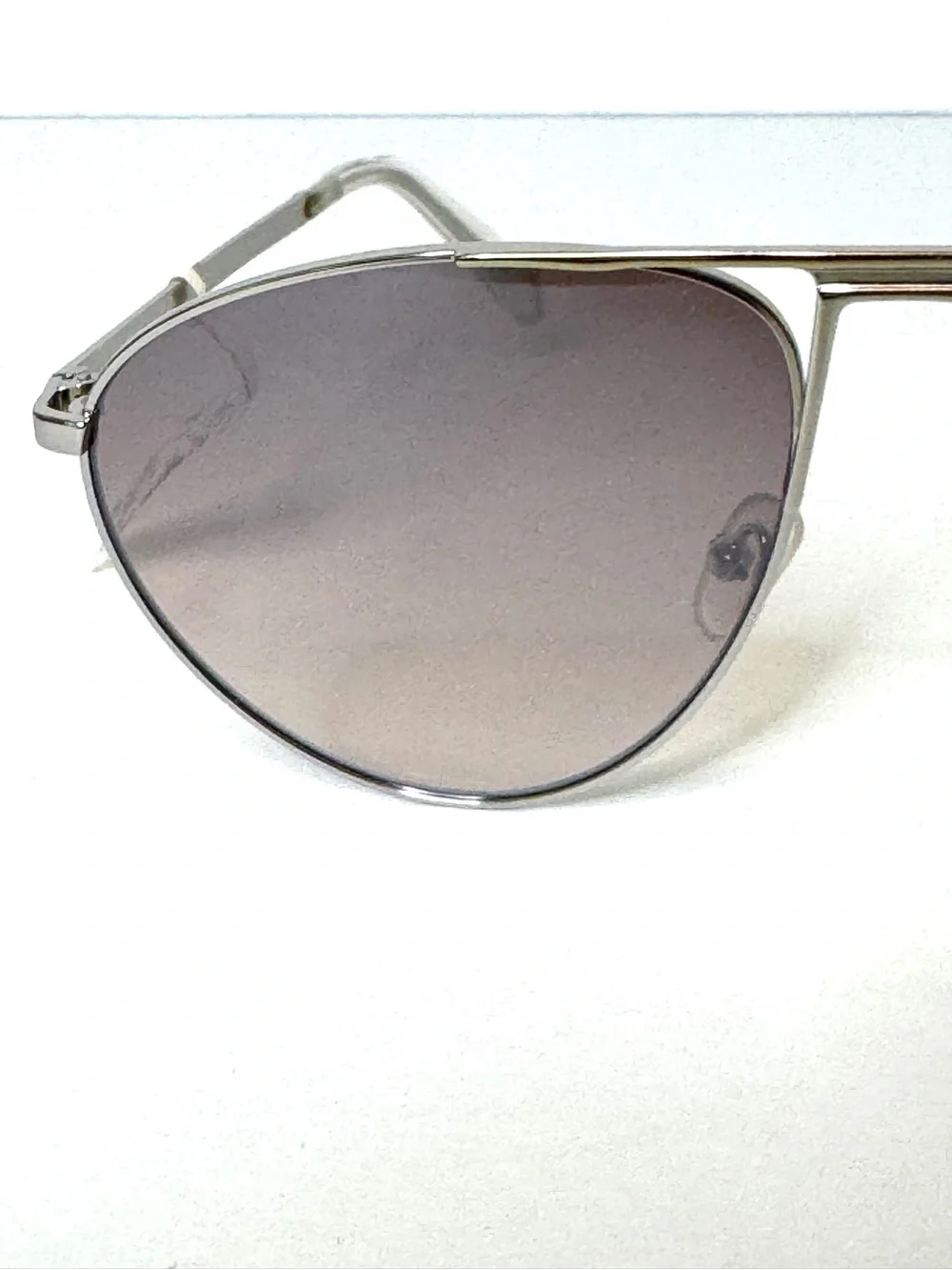 DIANE VON FURSTENBERG Silver Aviator NEW Sunglasses DVF 852S